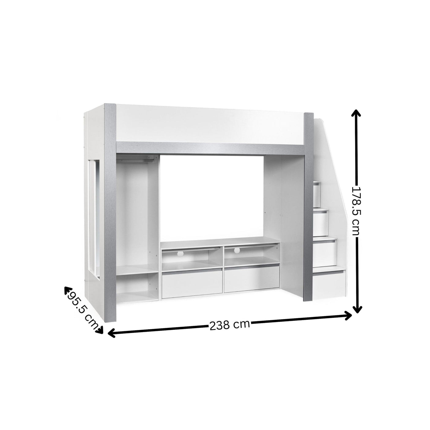 Gaia High Sleeper - White - GAI001