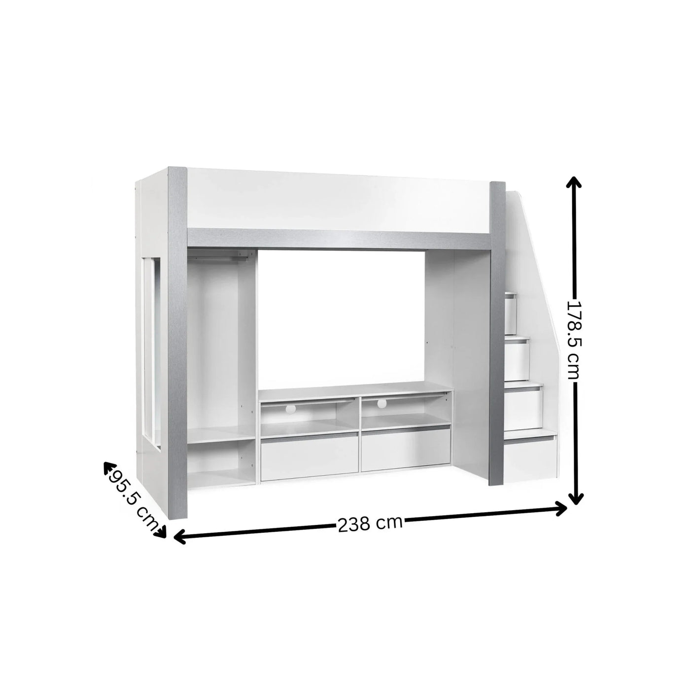 Gaia High Sleeper - White - GAI001