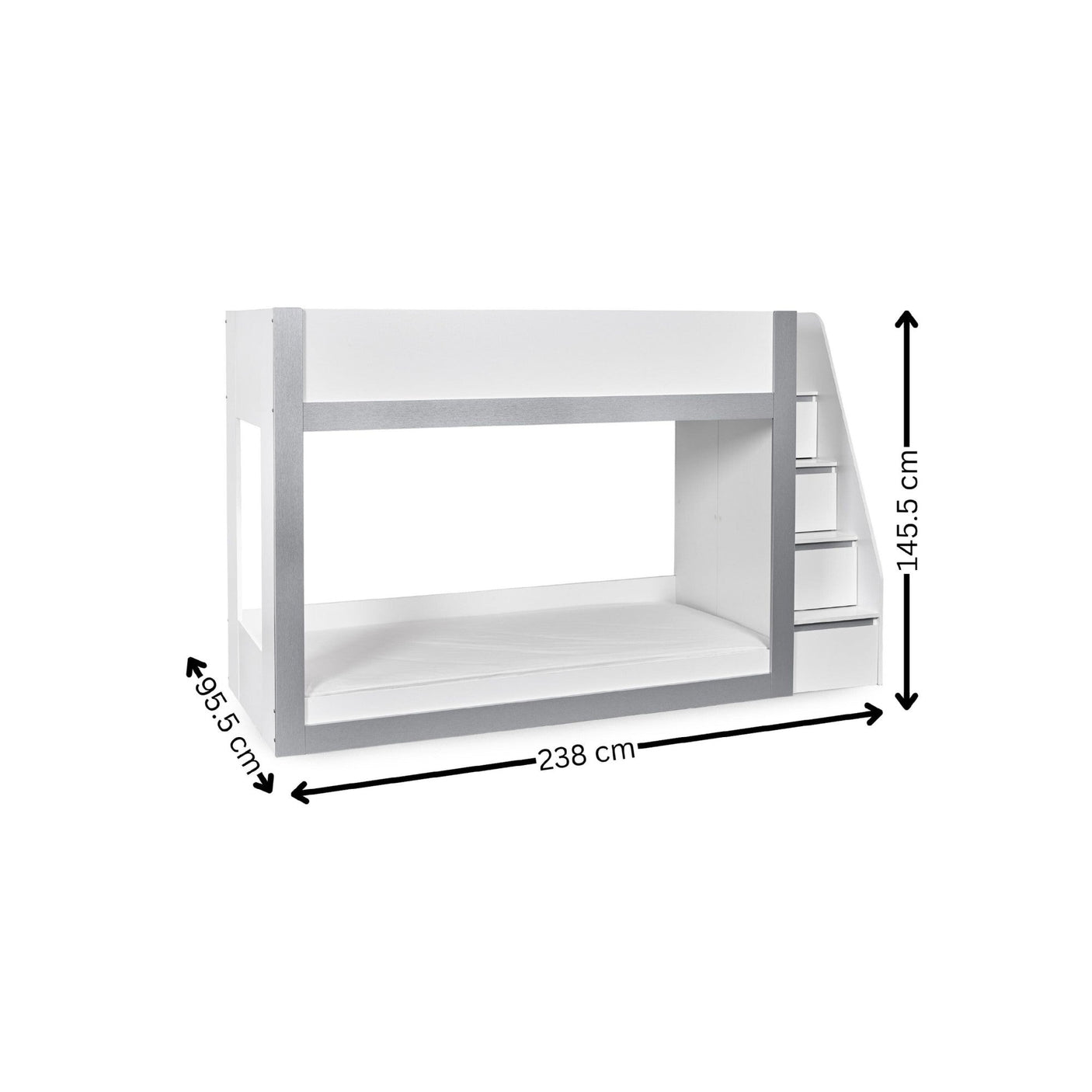 Gaia Bunk Bed - White - GAI002