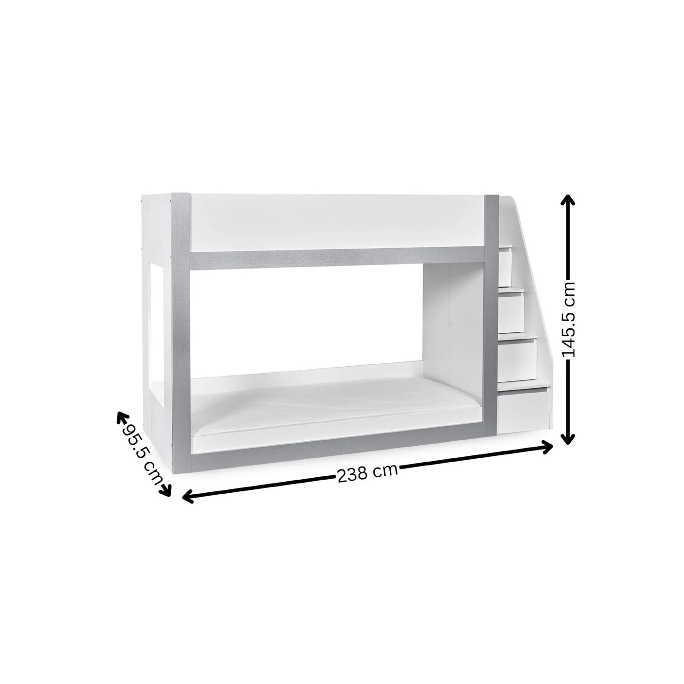 Gaia Bunk Bed - White - GAI002