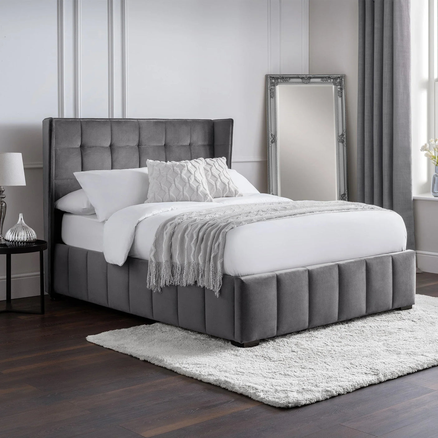 Gatsby Bed - Light Grey / Double - GAT001