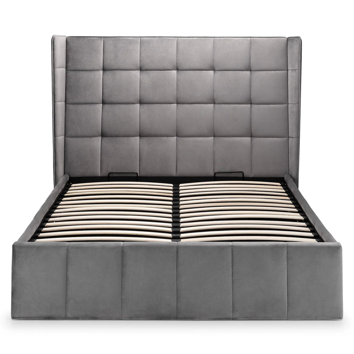 Gatsby Storage Ottoman Bed - Light Grey / Double - GAT051