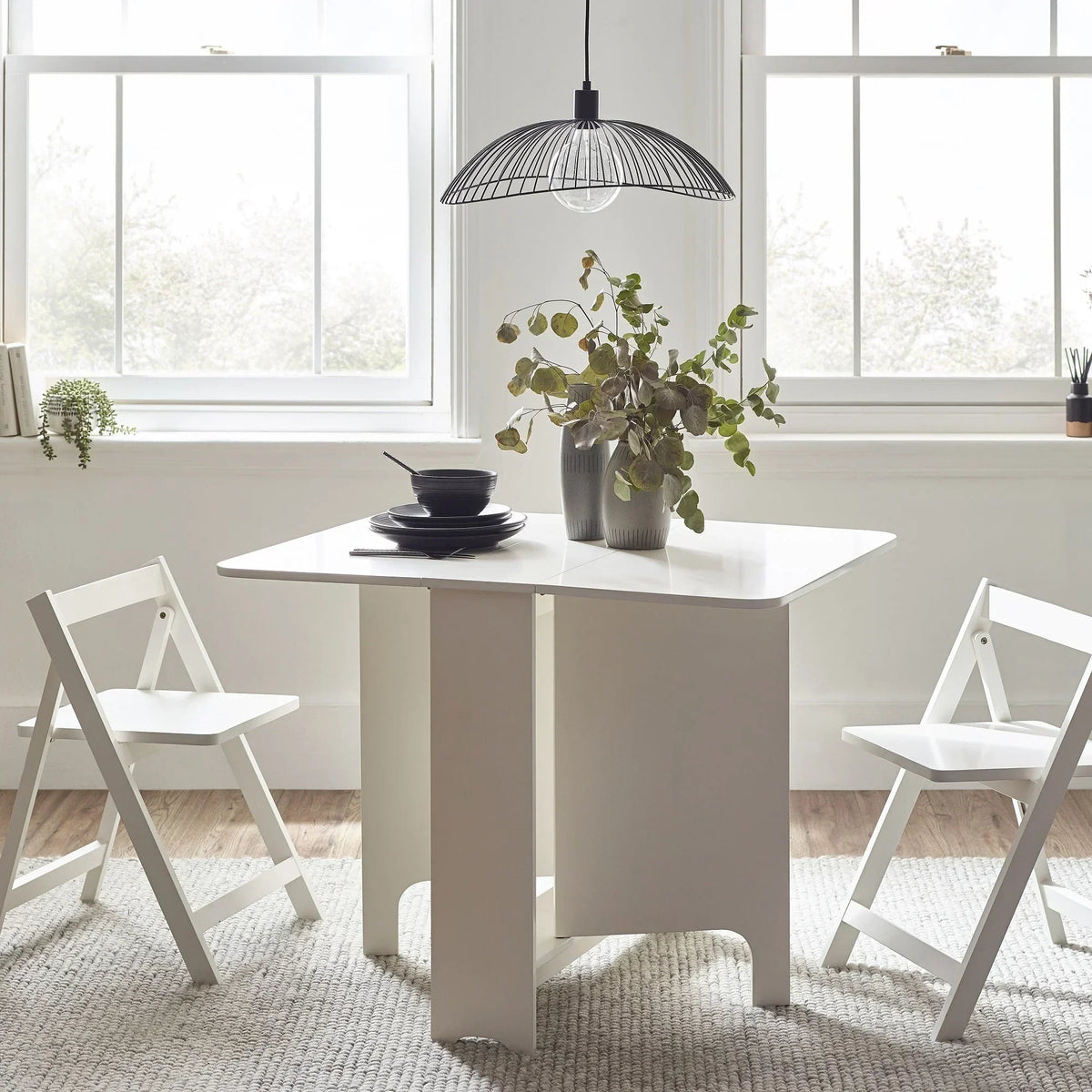 Gatan Small Gateleg Table With 2 Chairs – Home Centre Direct