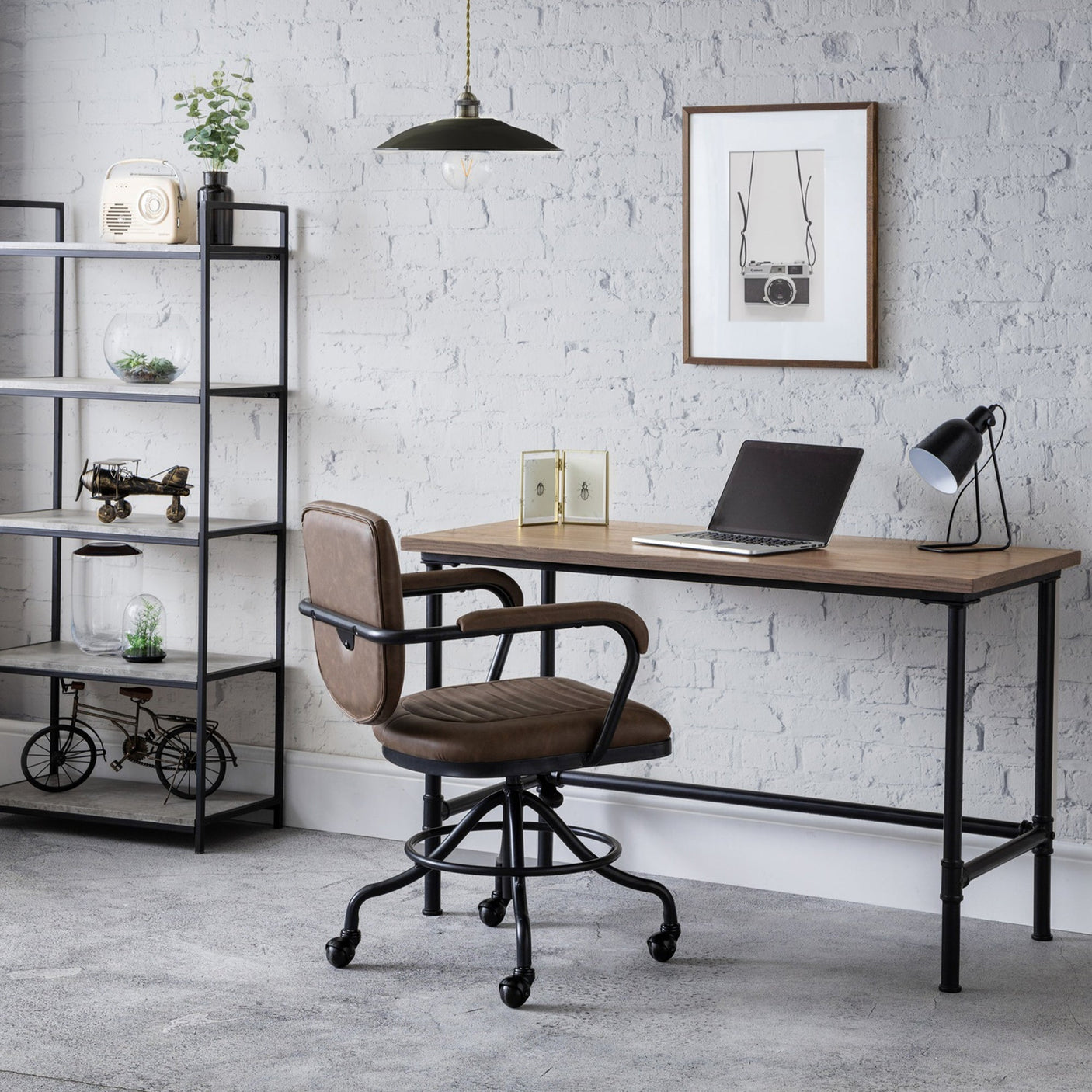 Gehry Upholstered Office Chair - Brown - GEH001