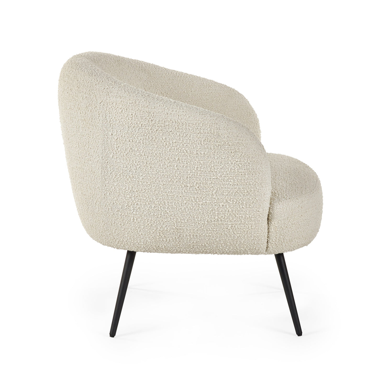Gigi Boucle Accent Chair - Ivory - GIG001