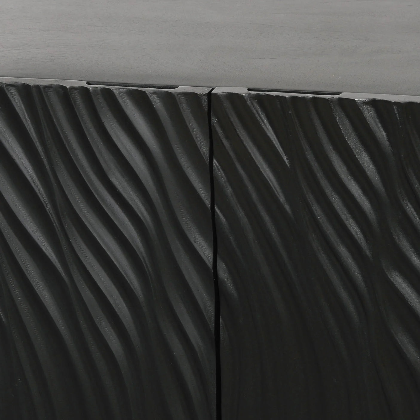 Ripples Black Painted Sideboard