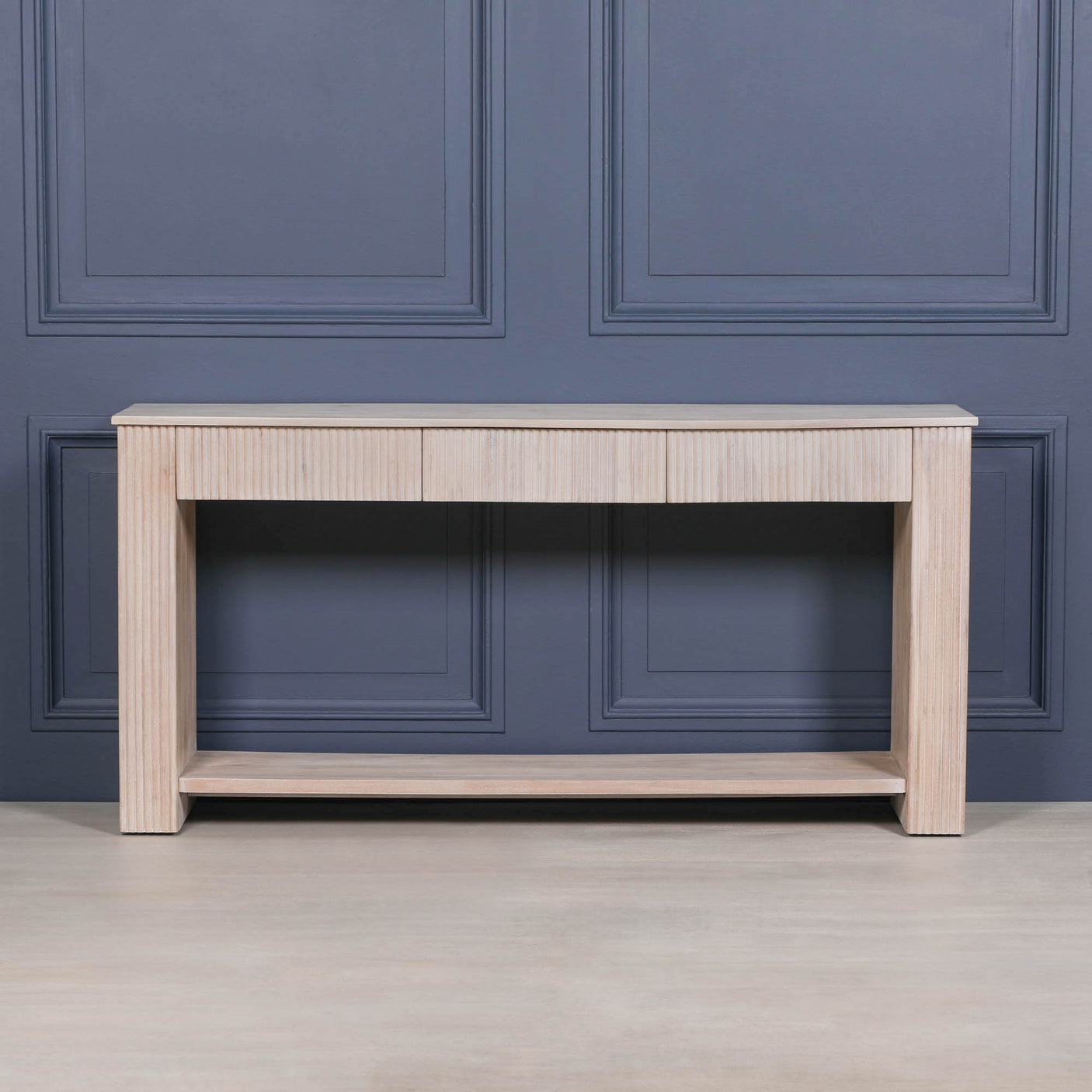 Blanche Acacia Fluted Console Table