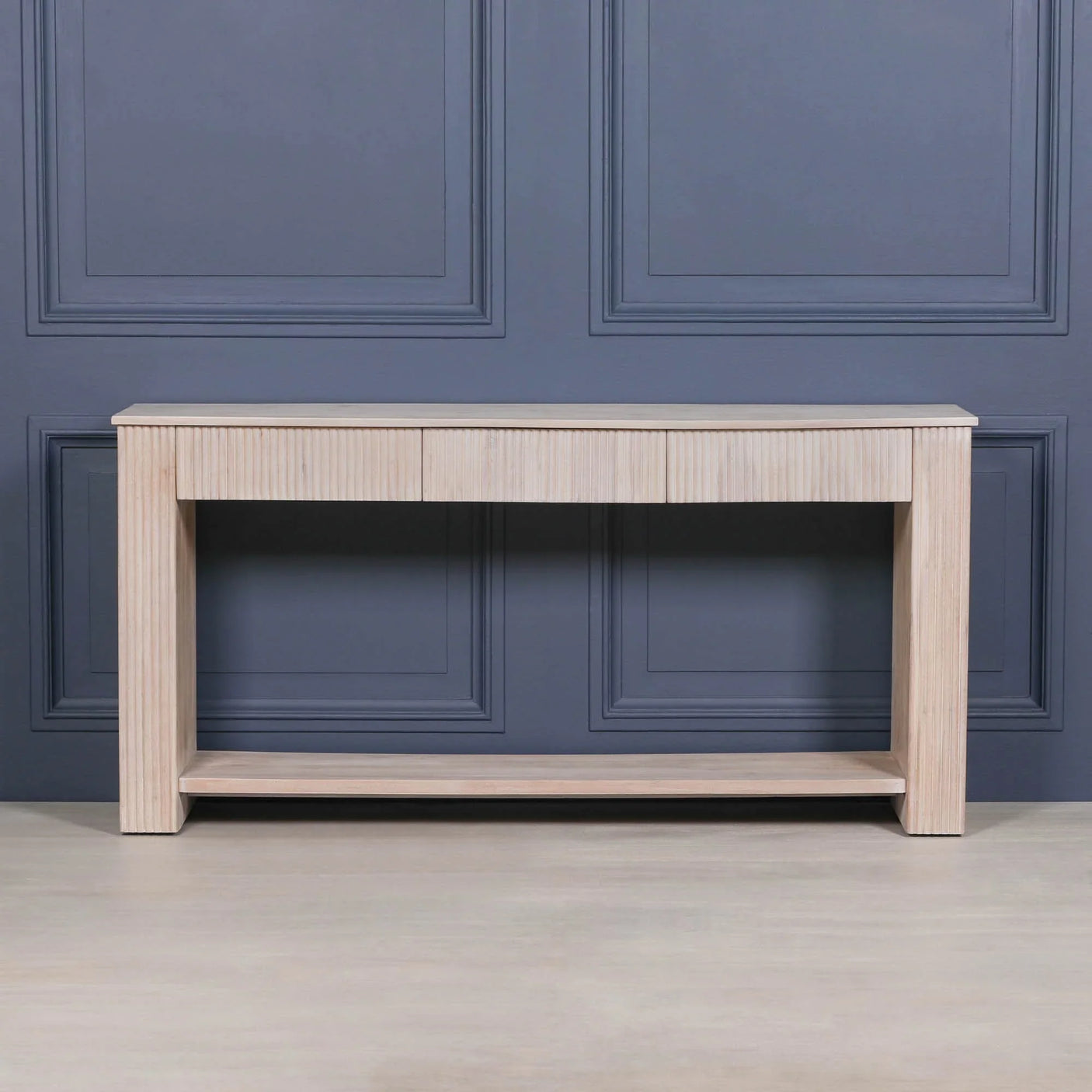 Blanche Acacia Fluted Console Table