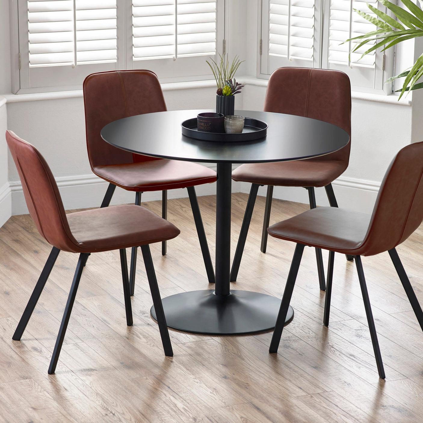 Goya Dining Chair (Set of 2) - Black - GOY011