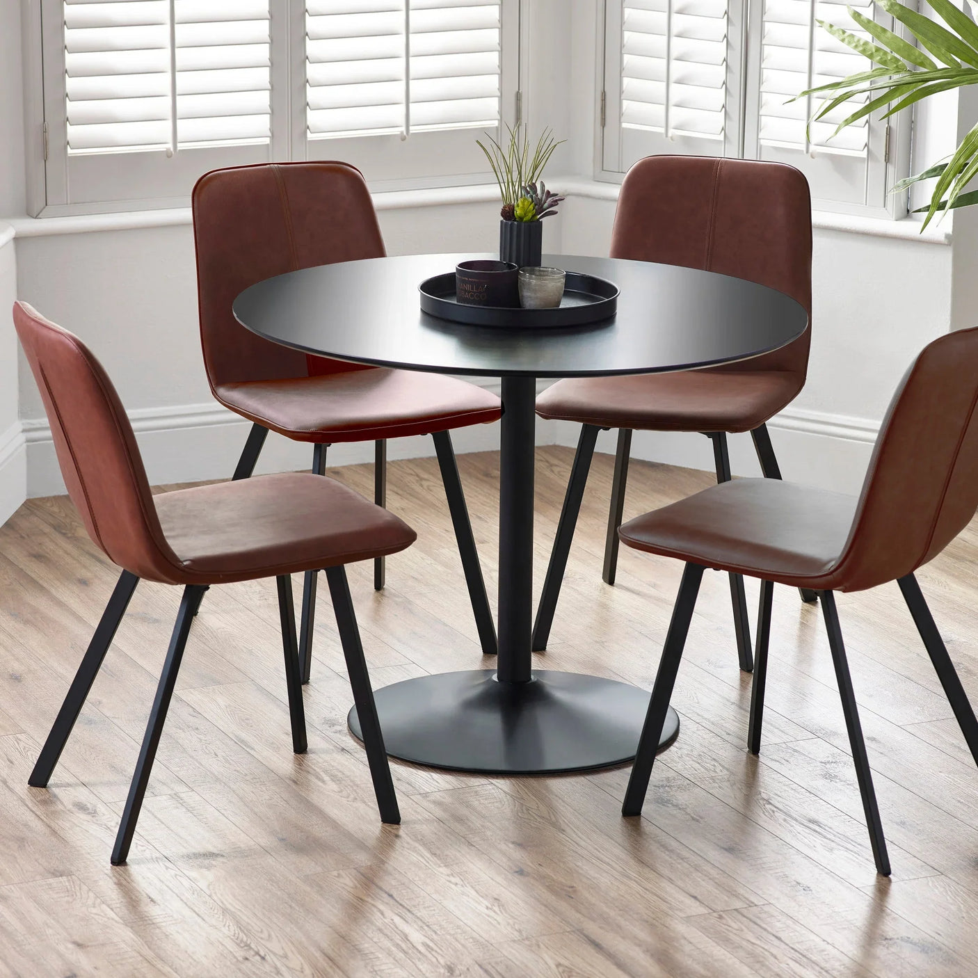 Goya Dining Chair (Set of 2) - Black - GOY011