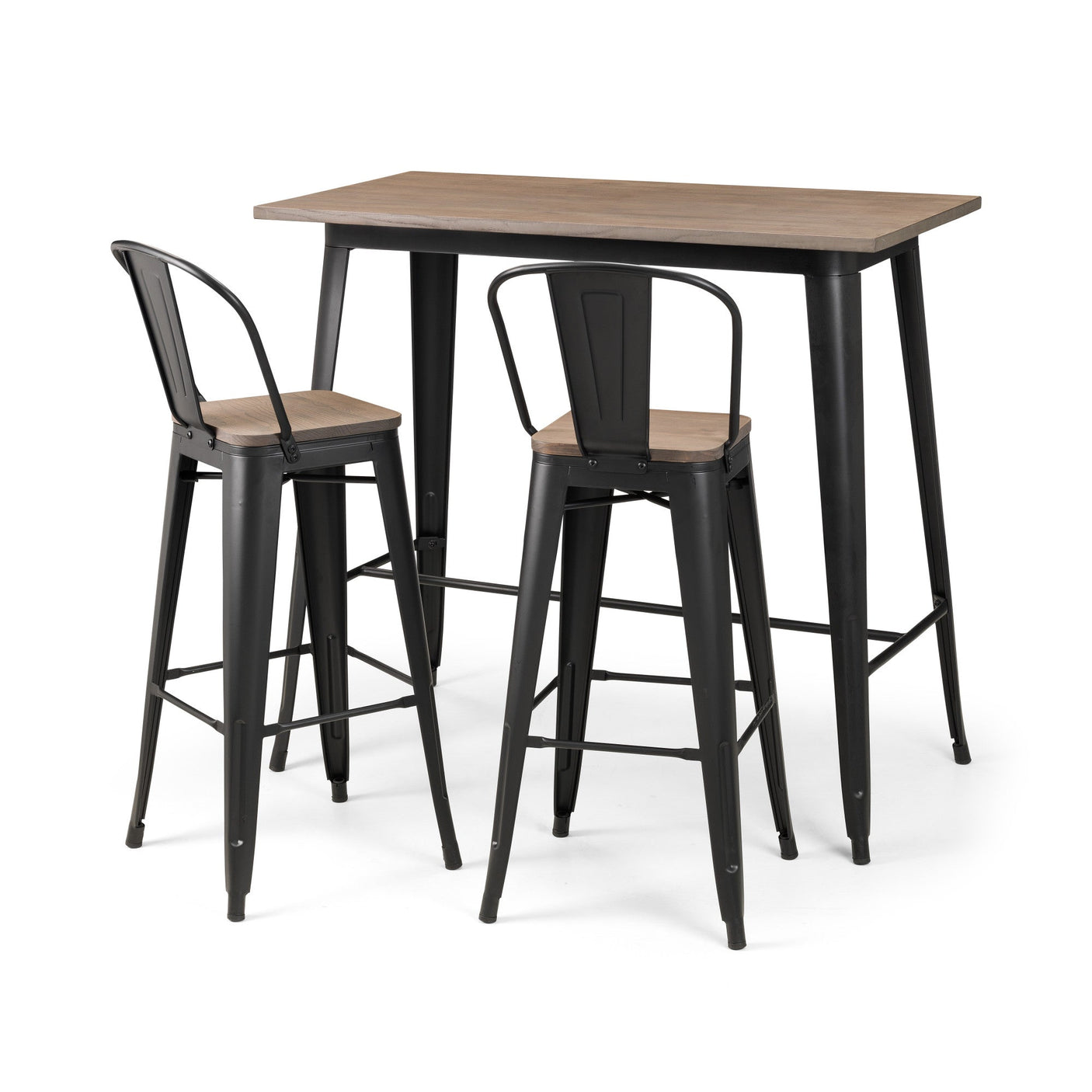 Grafton Metal Bar Stools (Set of 2) - Dark Brown - GRA303