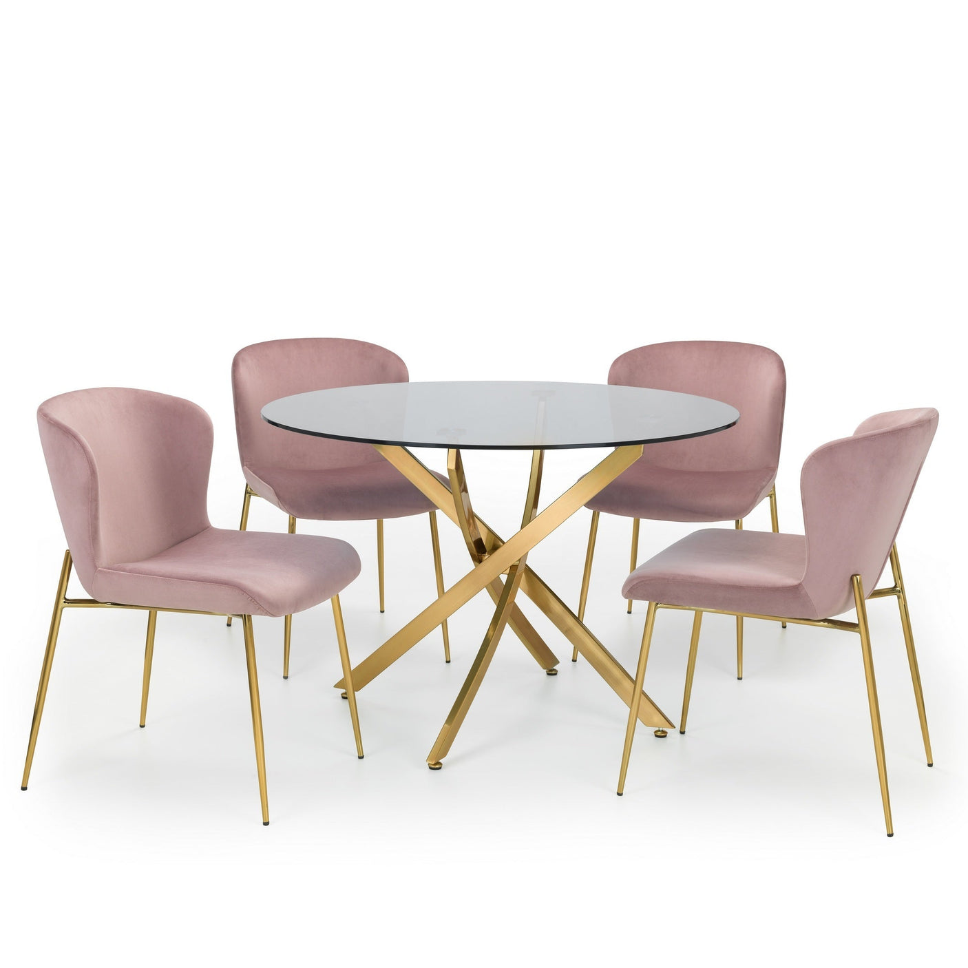 Harper Dining Chair (Set of 2) - Pink - HAR803