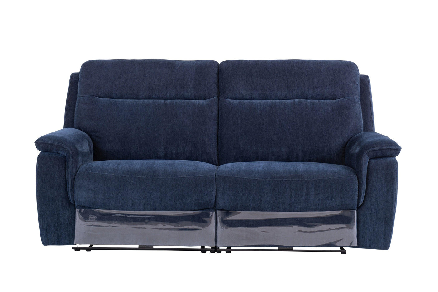 Blue Fabric Electric Reclining 3-Seater Sofa for Ultimate Comfort