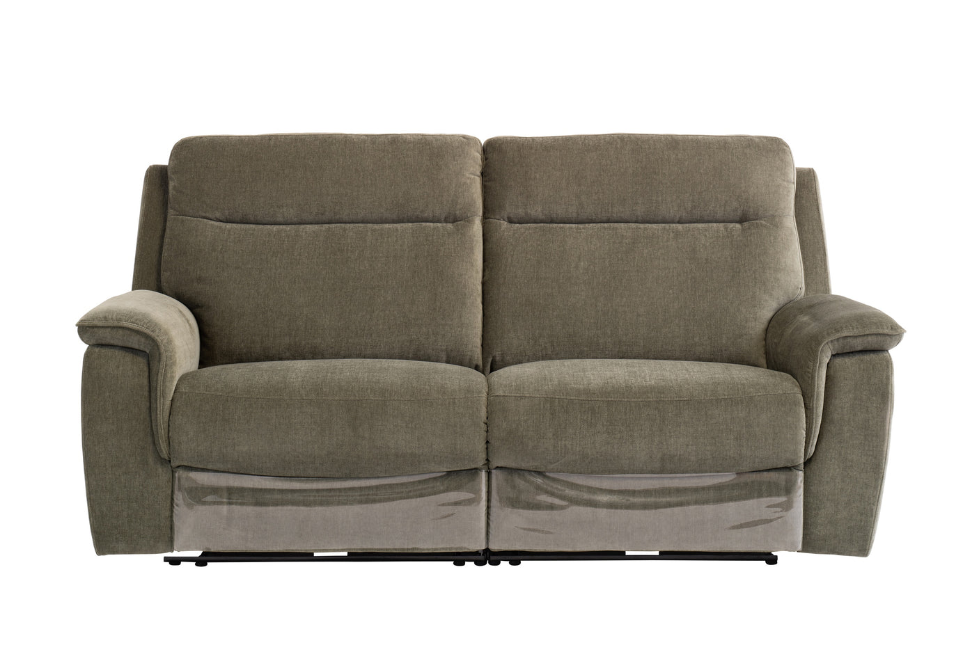 Moss Green Electric 3-Seater Recliner Sofa in Soft Fabric