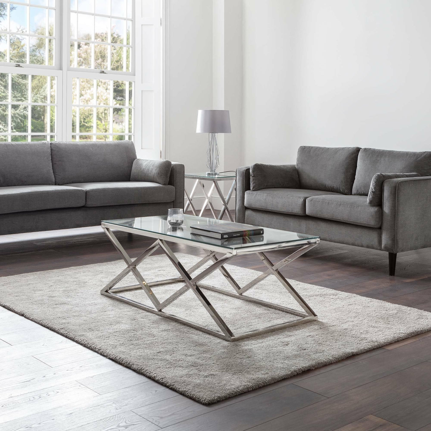 Hayward 2 Seater - Dark Grey - HAY202