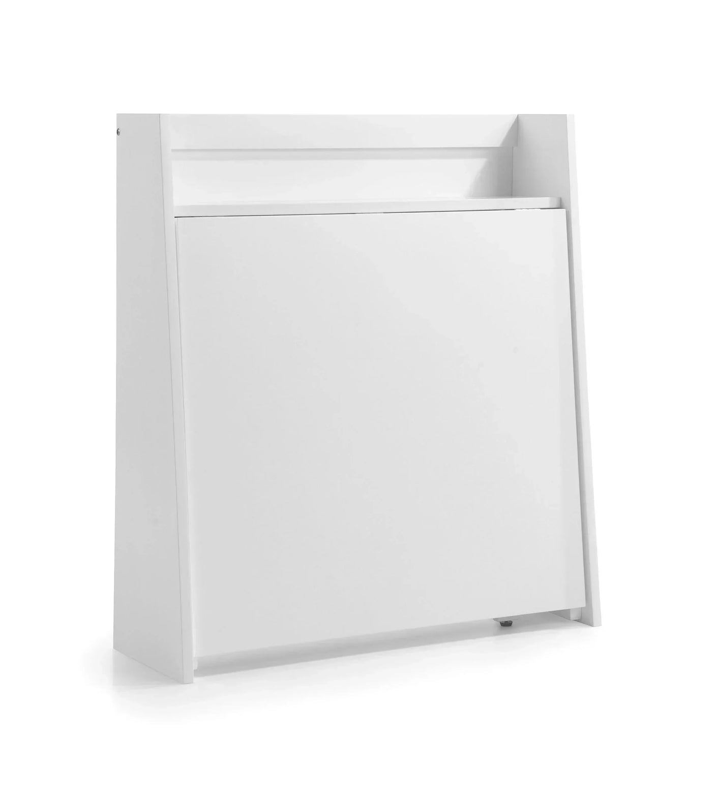 White compact folding dining set cabinet with modern design and clean lines