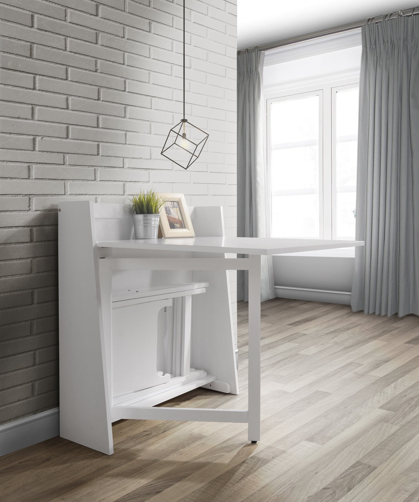 Helsinki Compact Folding Dining Set - White - HEL001