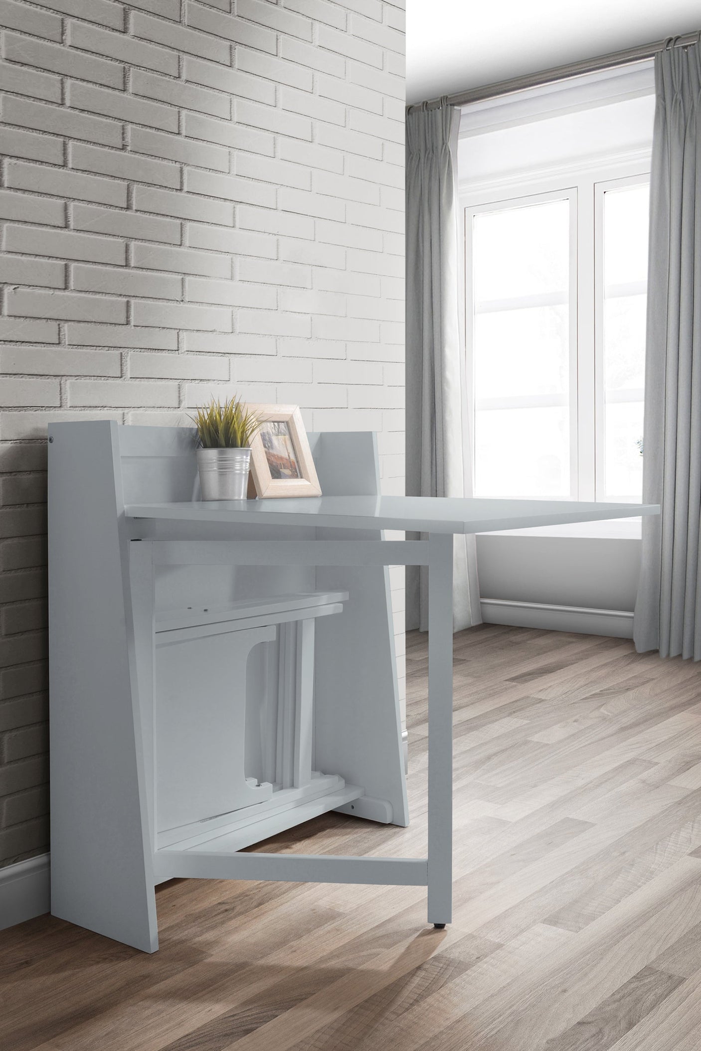 Helsinki Compact Folding Dining Set - White - HEL001