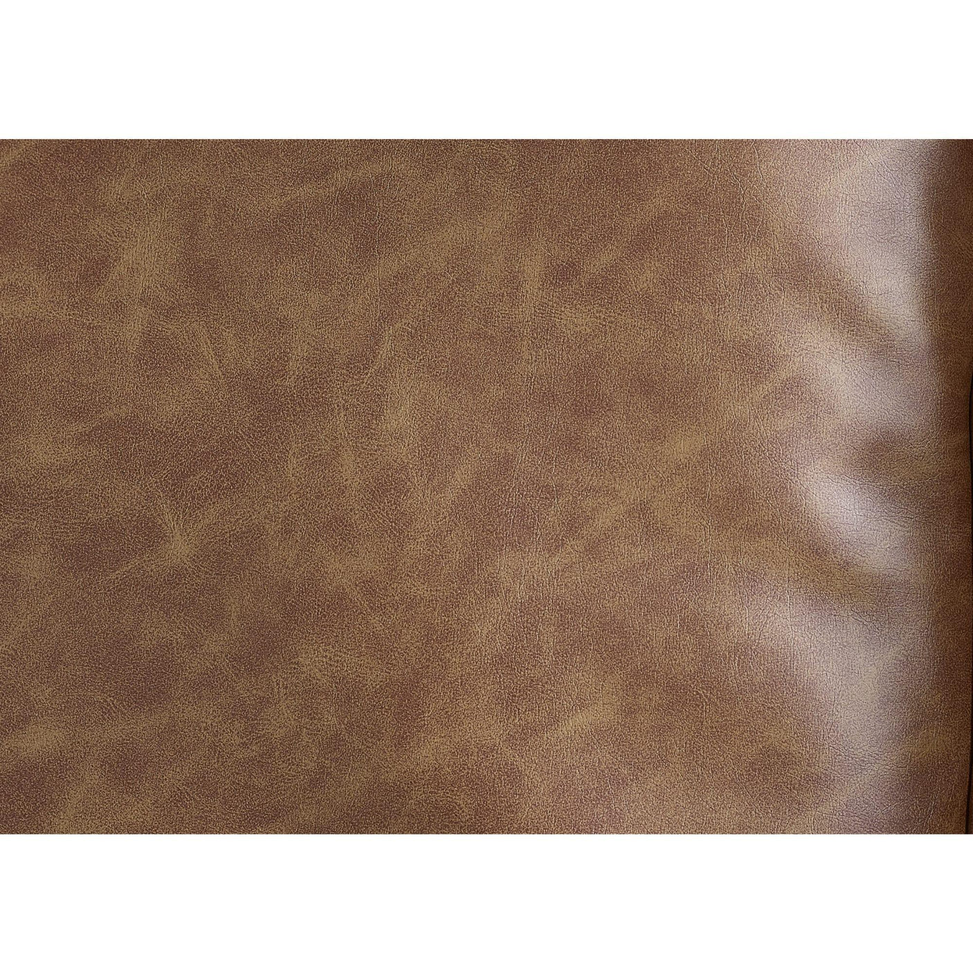 Close-up of brown faux leather upholstery texture for sofa or chair furniture