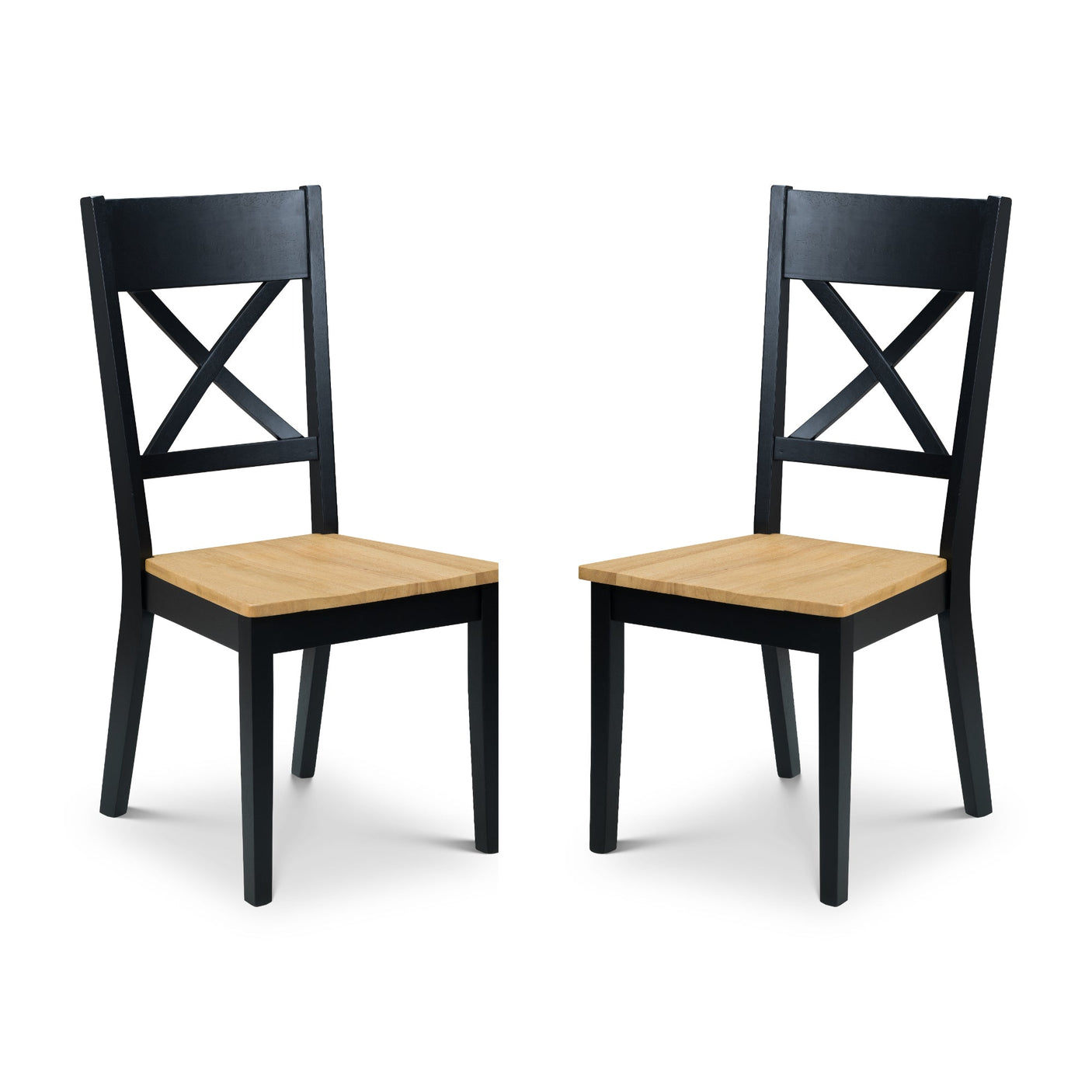 Hockley Dining Chair (Set of 2) - Light Brown and Black - HOC101
