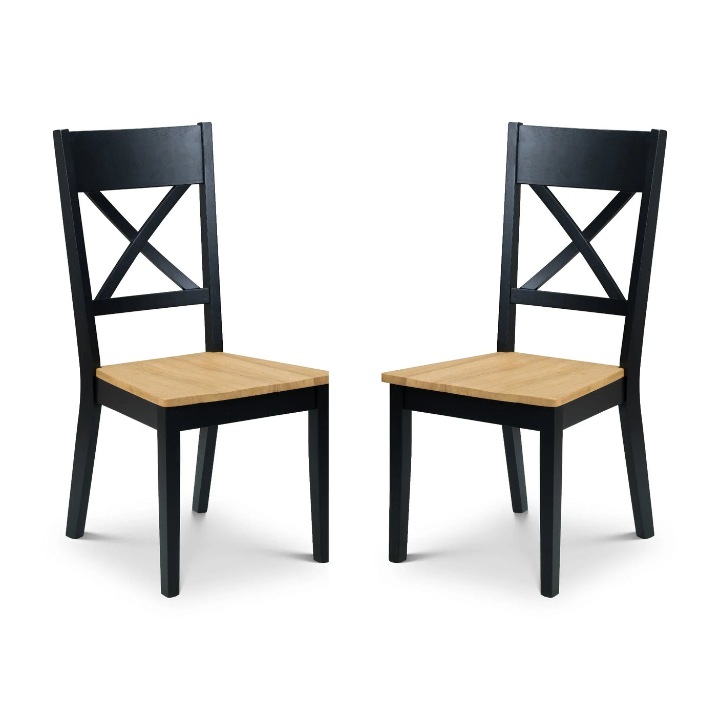 Hockley Dining Chair (Set of 2) - Light Brown and Black - HOC101