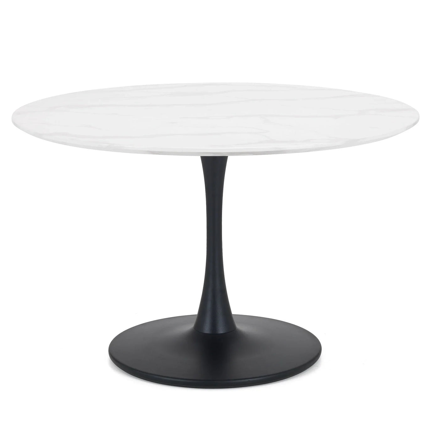 Holland Round Pedestal Table - Black and White - HOL001