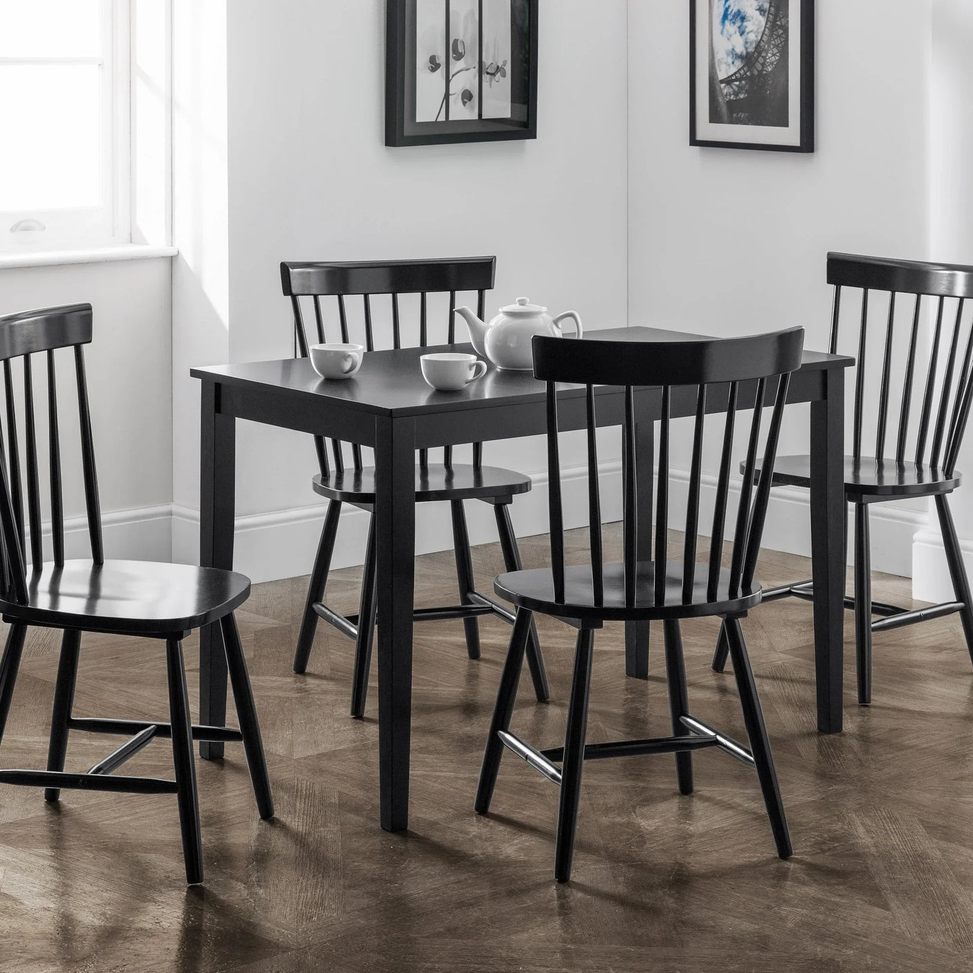 Torino Dining Chair (Set of 4) - Black - TOR010