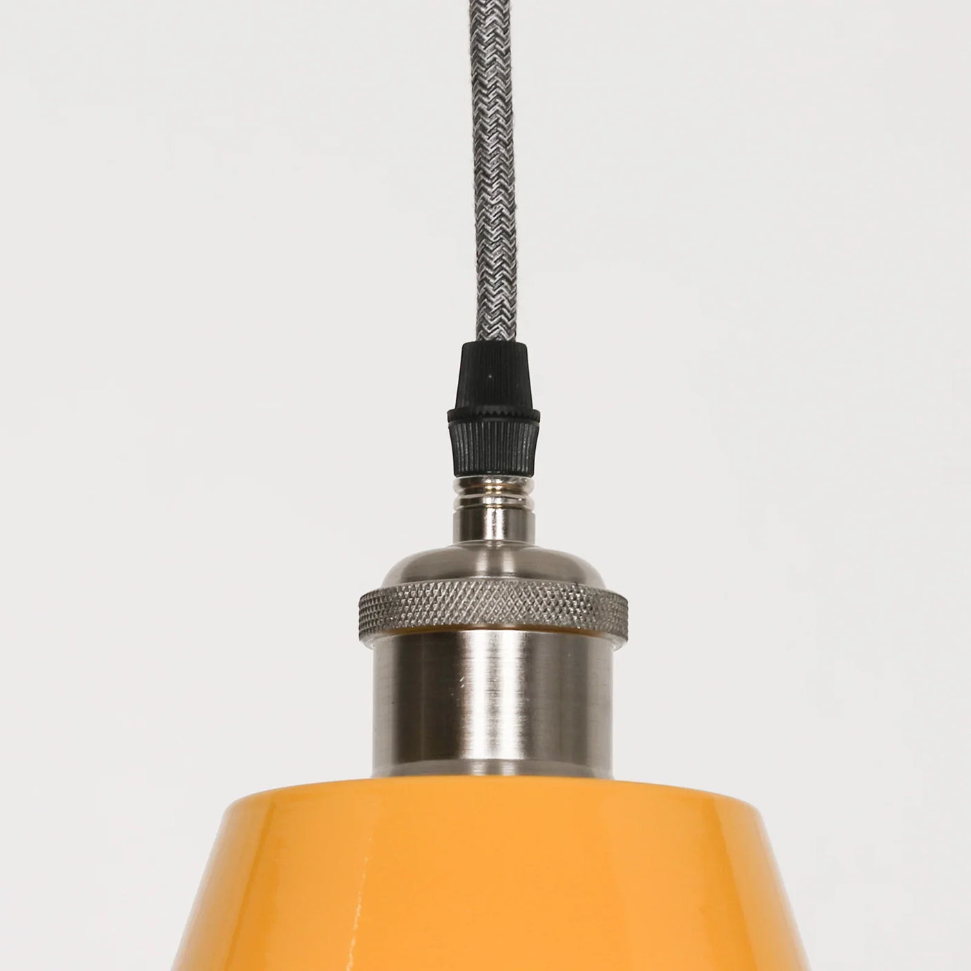Factory Style Mustard Yellow Enamel Painted 36cm Pendant Light