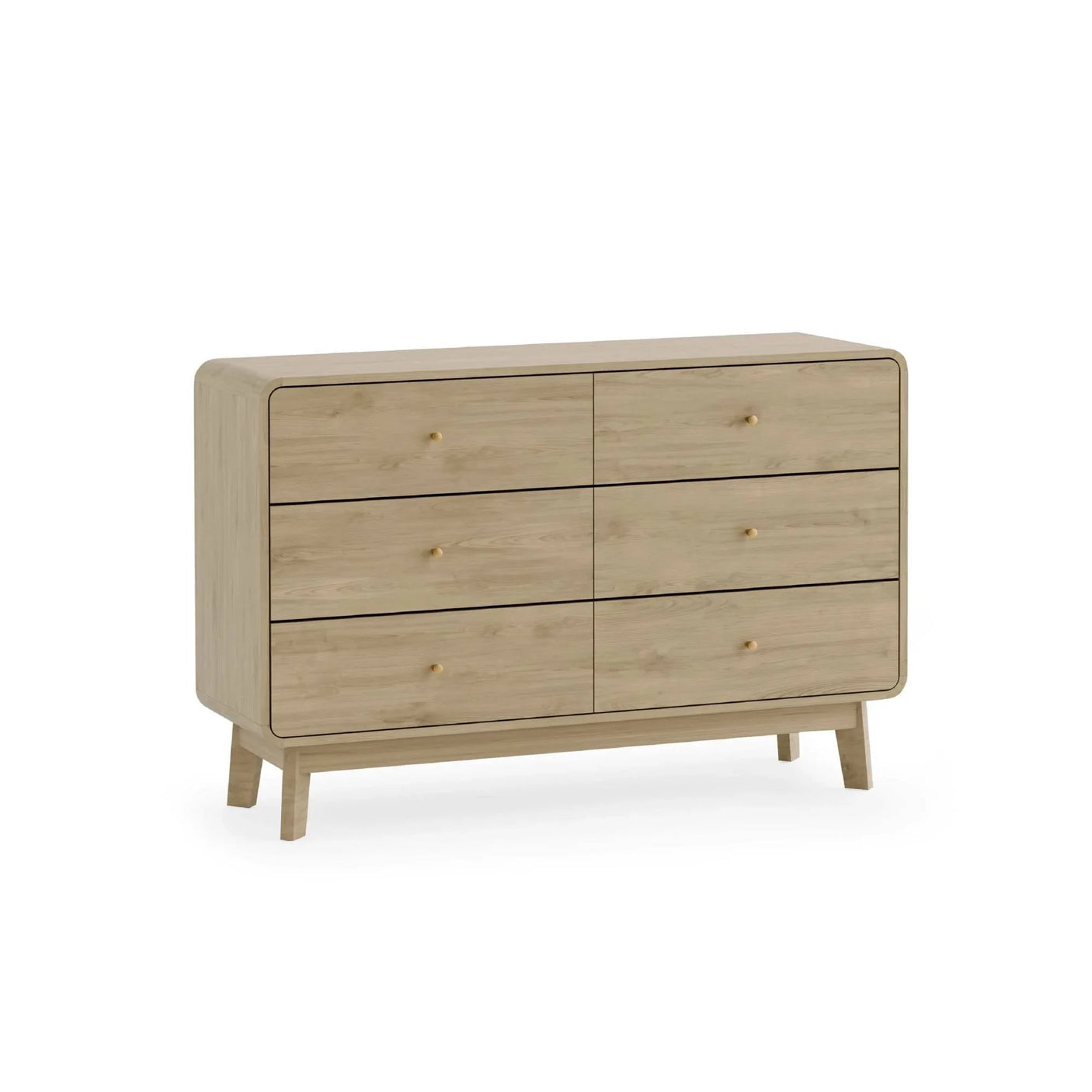 Ingrid 6 Drawer Dresser - Light Brown - ING004