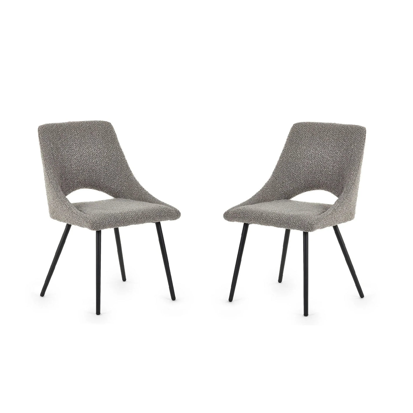 Iris Boucle Dining Chairs (Set of 2) - Ivory - IRI011