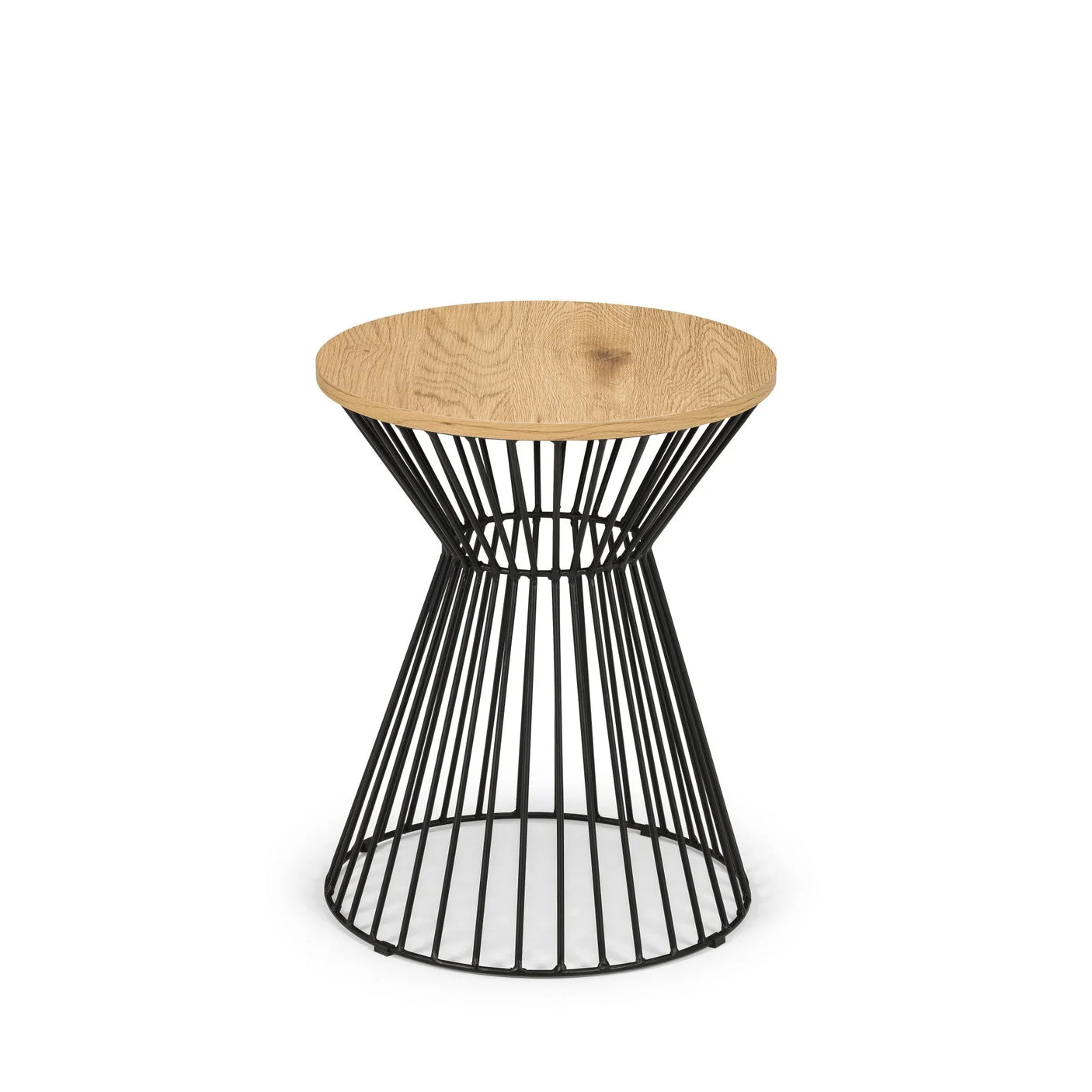 Jersey Round Wire Lamp Table - Light Brown - JER004