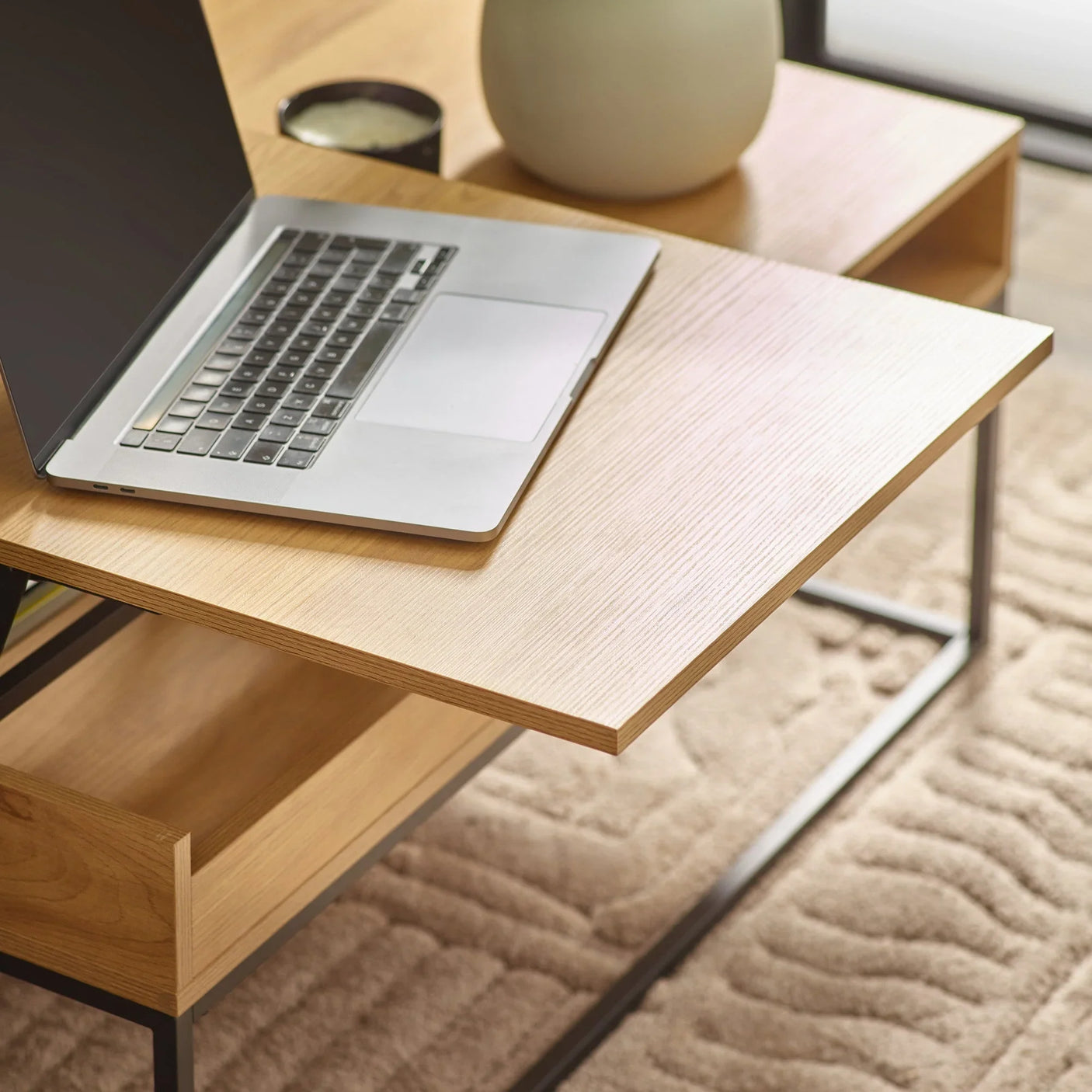 Kade Storage Coffee Table - Light Oak - KAD001