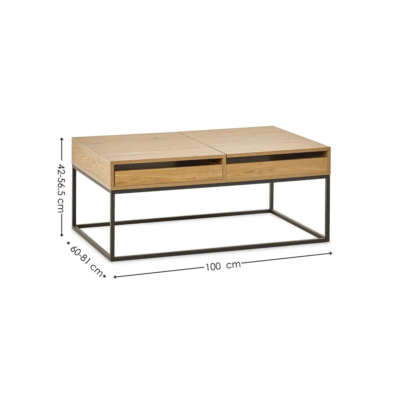 Kade Storage Coffee Table - Light Oak - KAD001