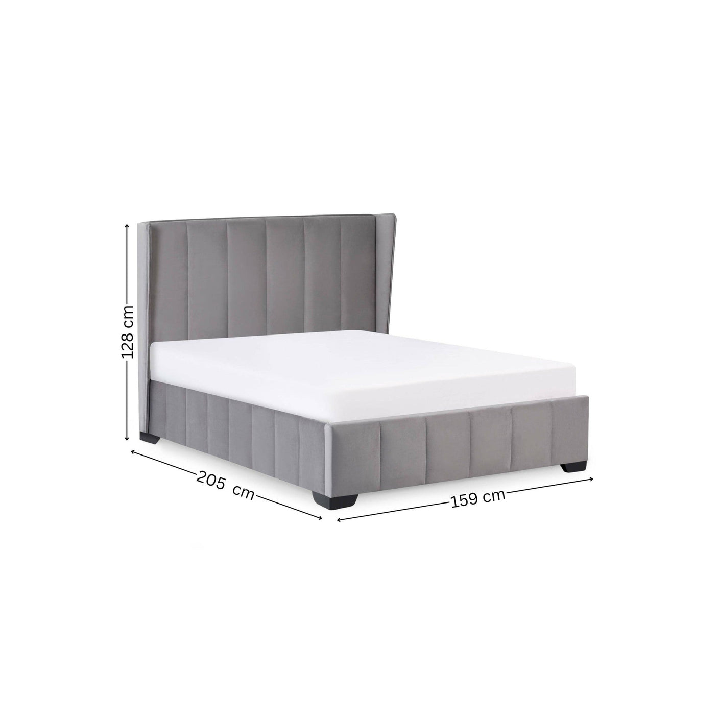 Katie Bed - Grey / 135cm - KAT201