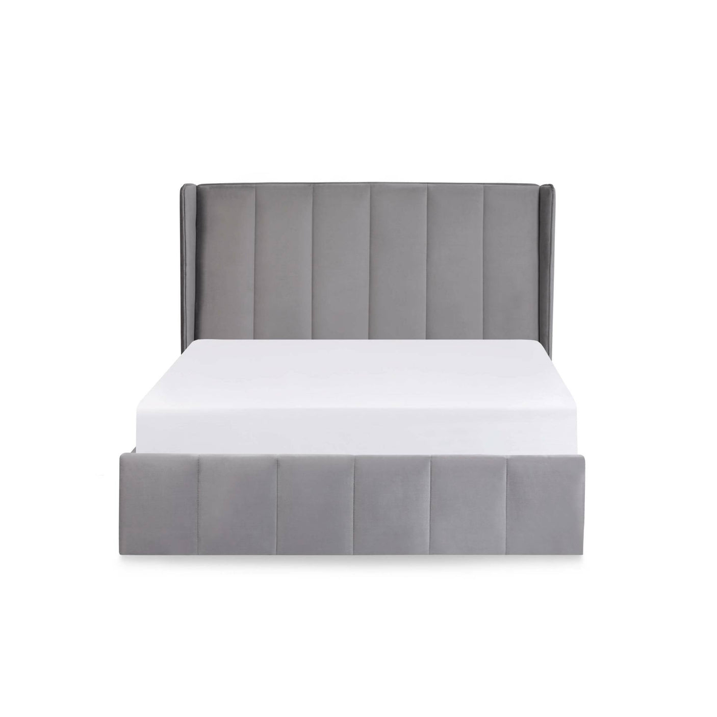 Katie Ottoman Storage Bed - Grey / 135cm - KAT301