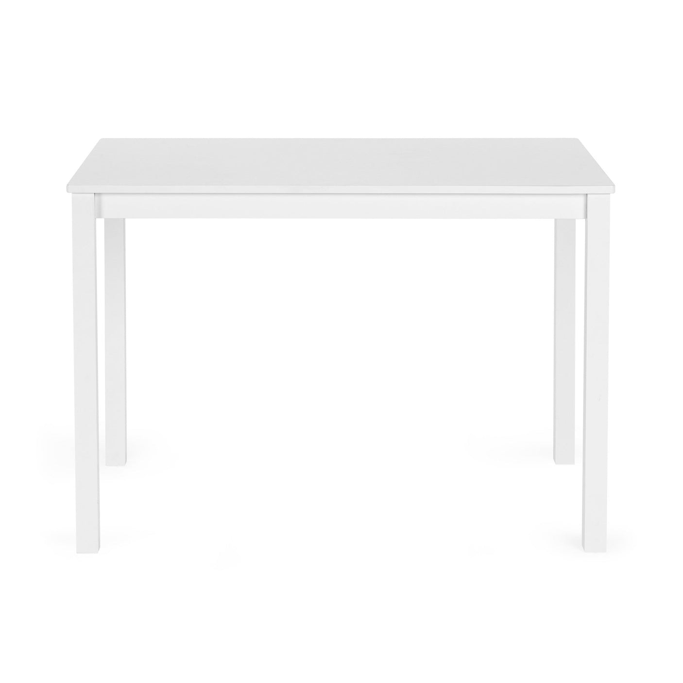 Keats White Rectangular Table with 4 Chairs Dining Set - White - KEA001