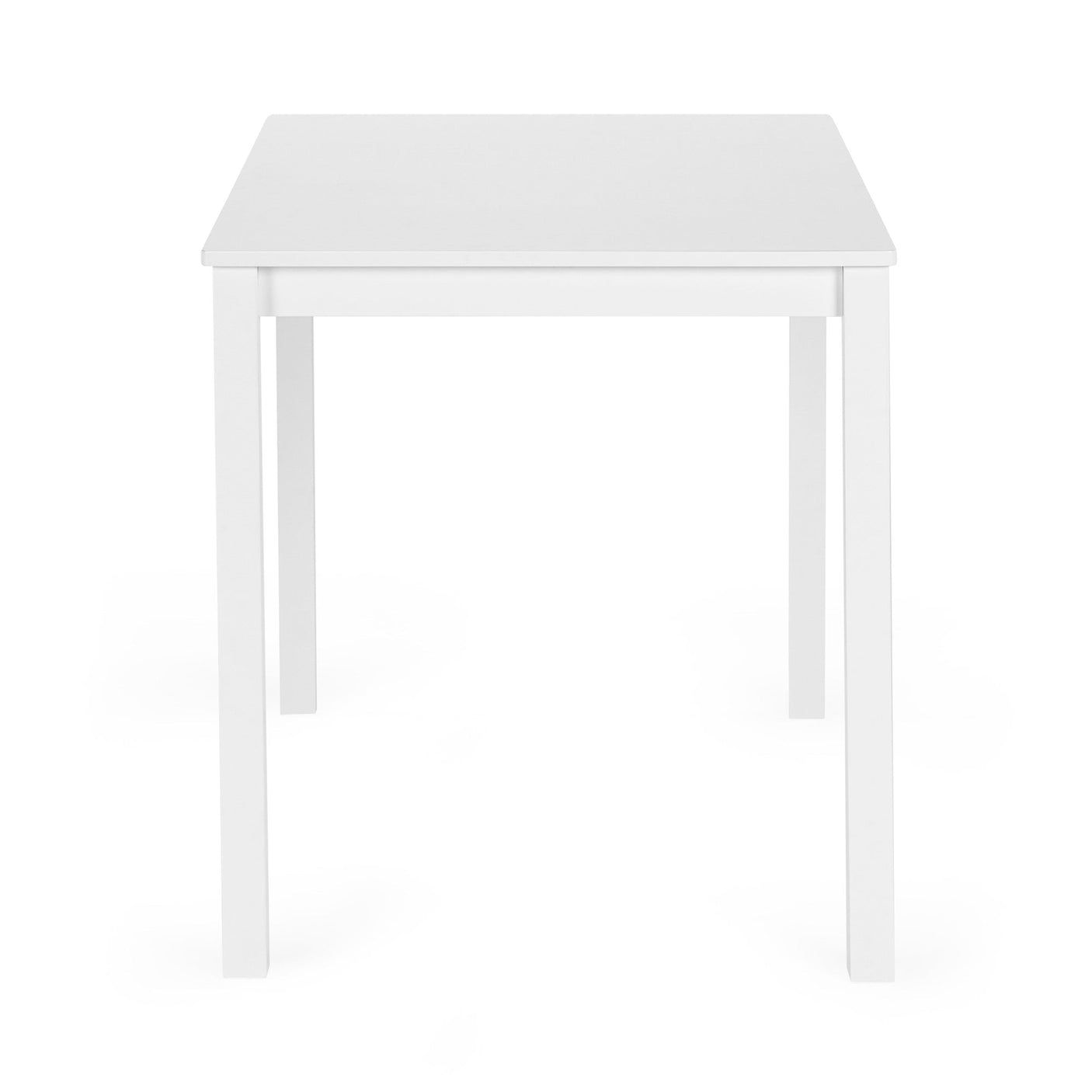 Keats White Rectangular Table with 4 Chairs Dining Set - White - KEA001