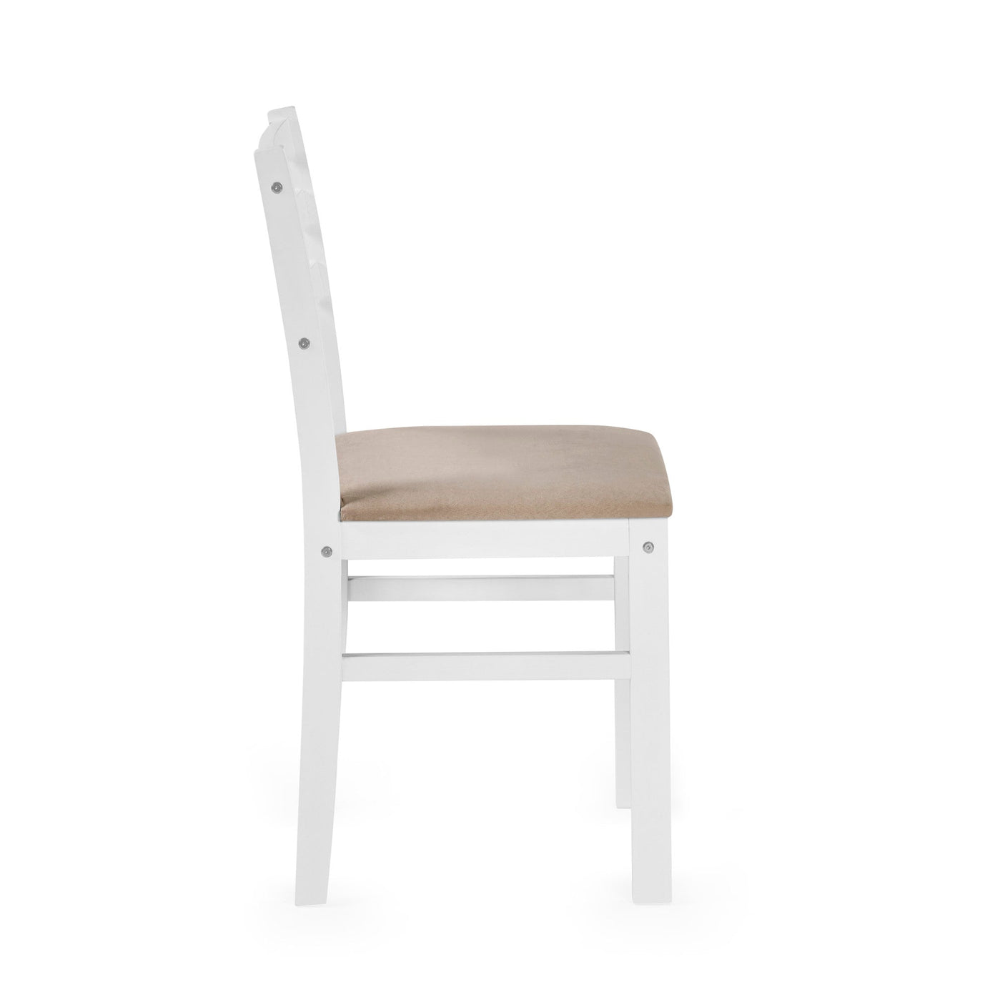 Keats White Rectangular Table with 4 Chairs Dining Set - White - KEA001