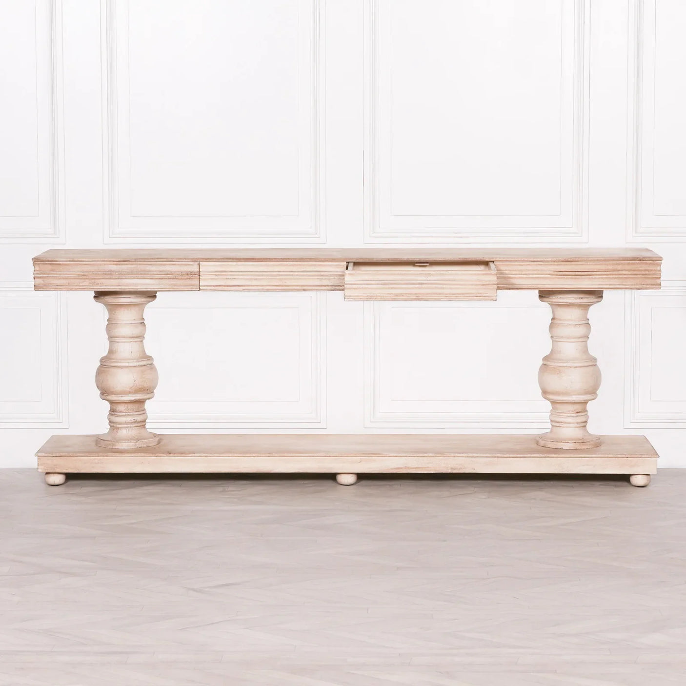 Wooden Console Table with Drawers