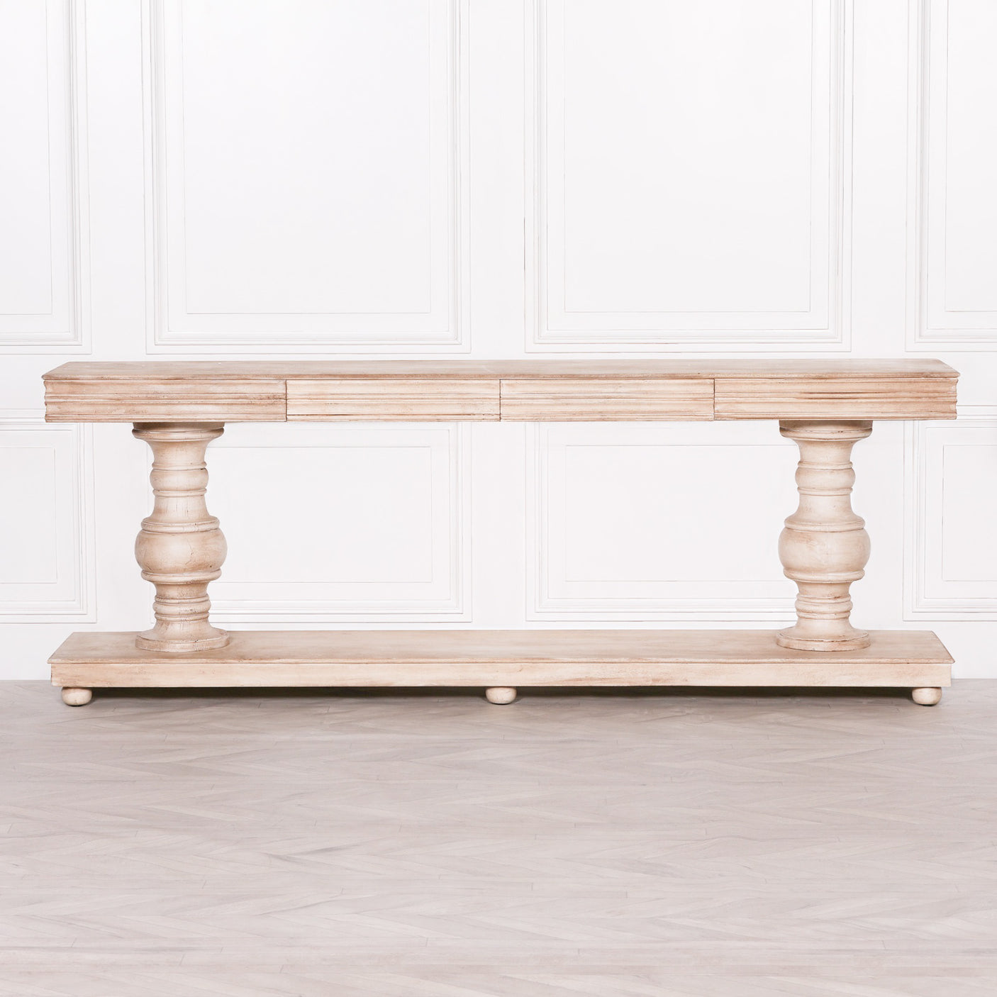 Wooden Console Table with Drawers