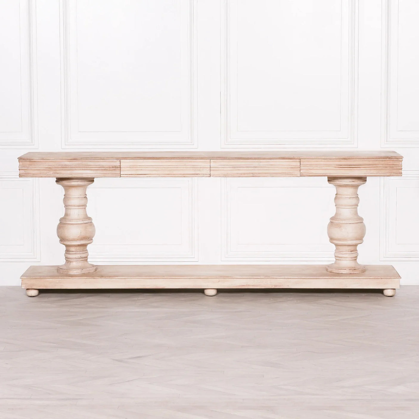 Wooden Console Table with Drawers