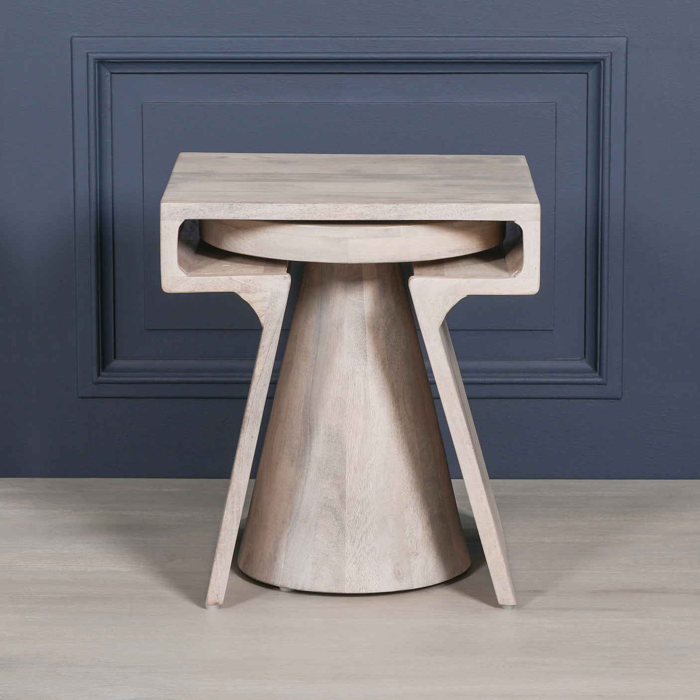 Blanchie Wooden Nesting Side Occasional Table