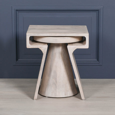 Blanchie Wooden Nesting Side Occasional Table