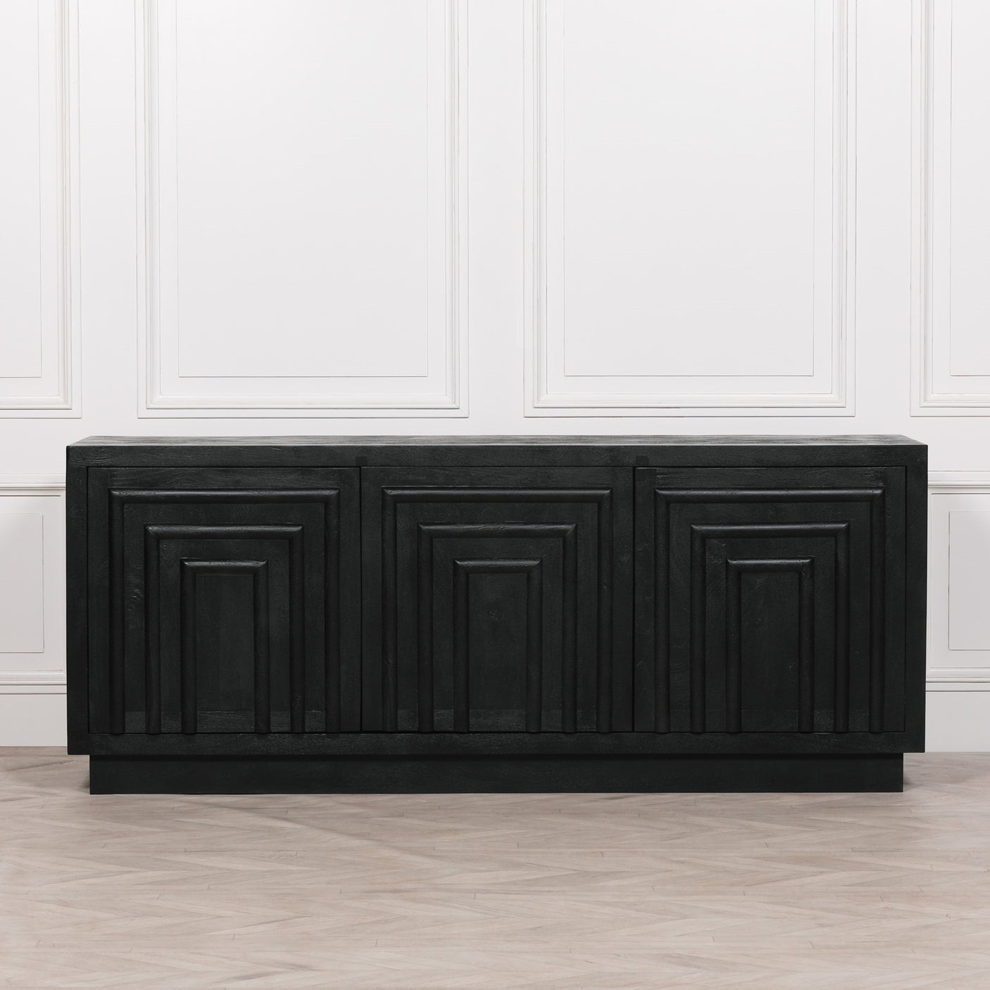Black Wooden Contemporary Sideboard