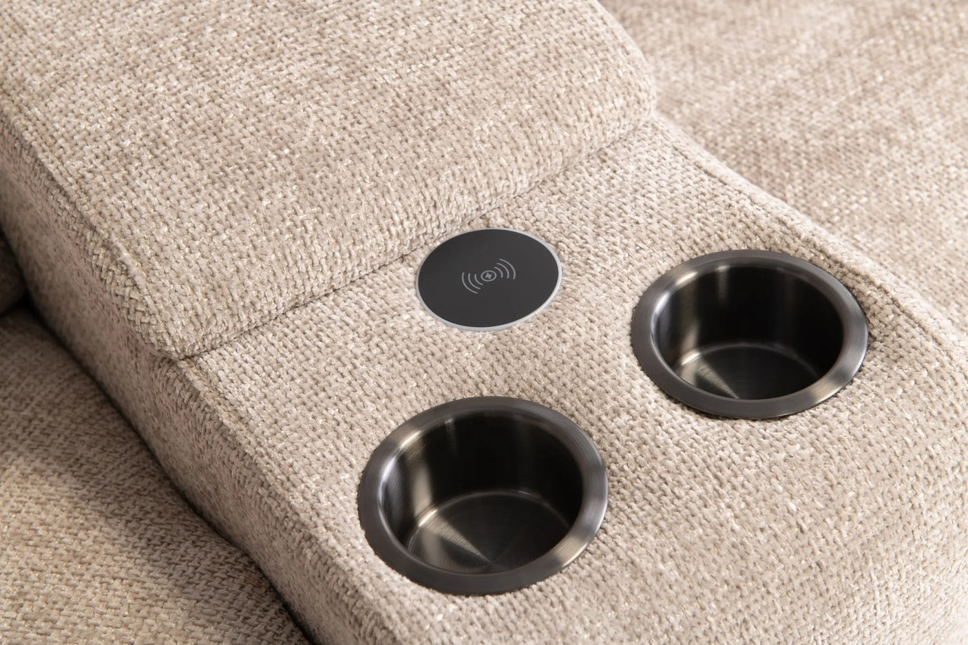 Layla Chanel Fabric Recliner Corner Sofa with USB