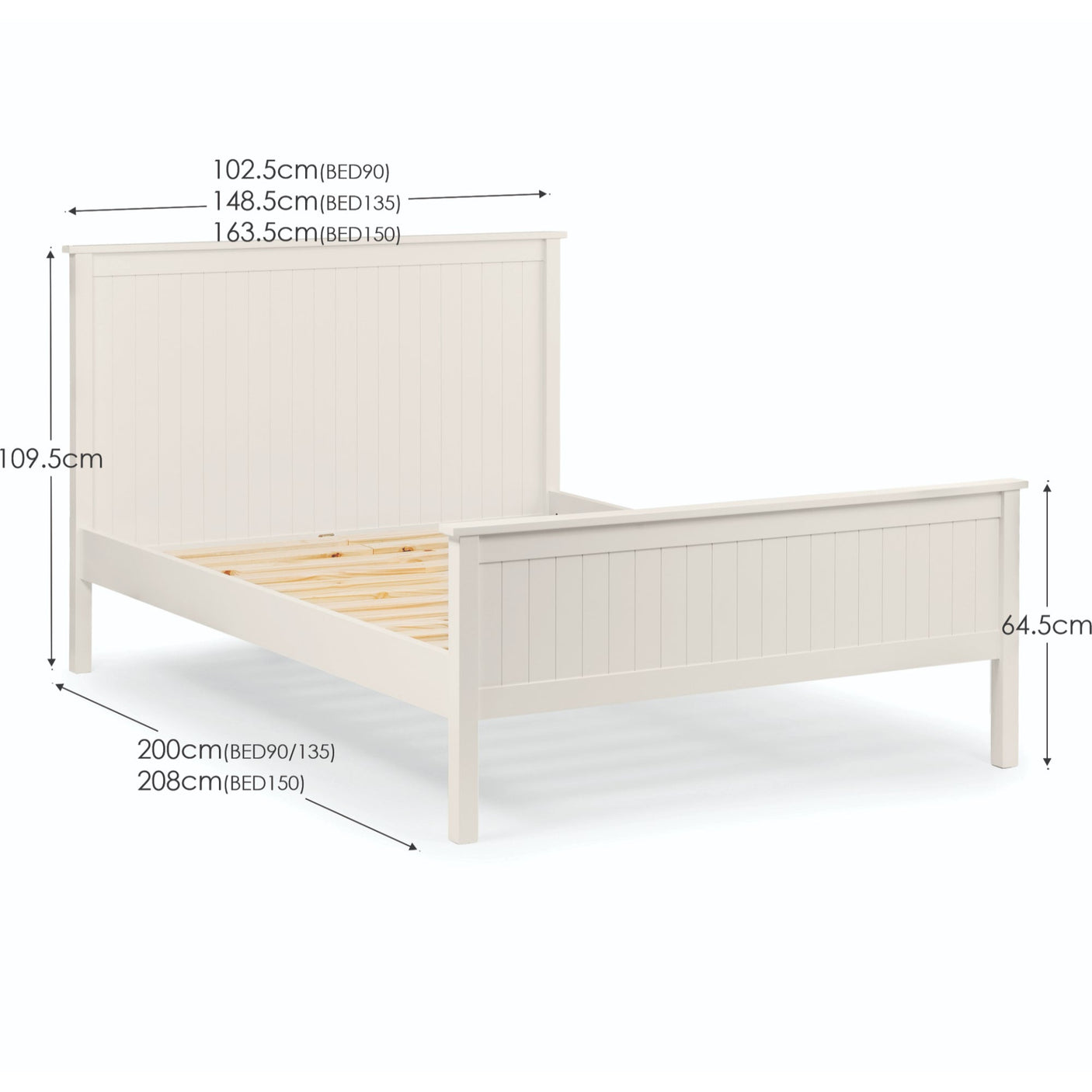 Maine Bed - Grey / Single - MAI008