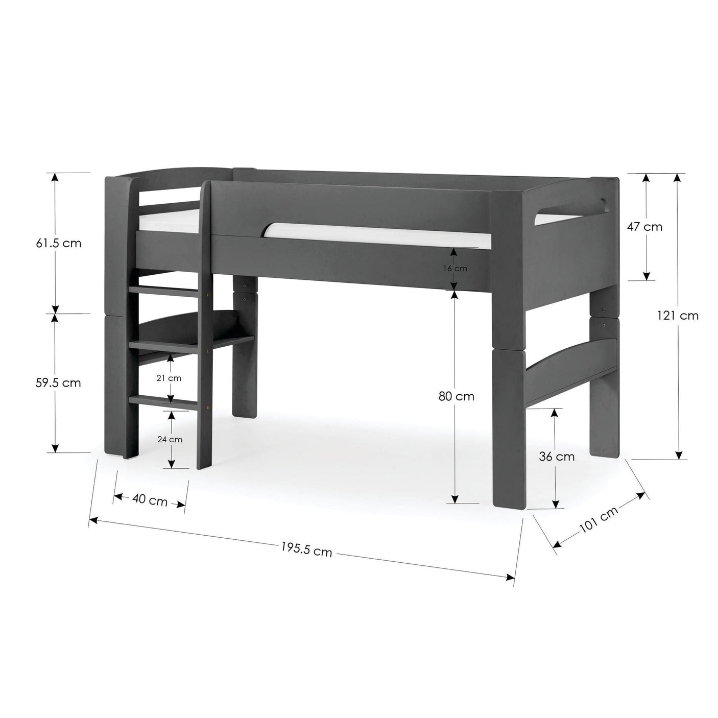 Pluto Midsleeper - Black - PLU105