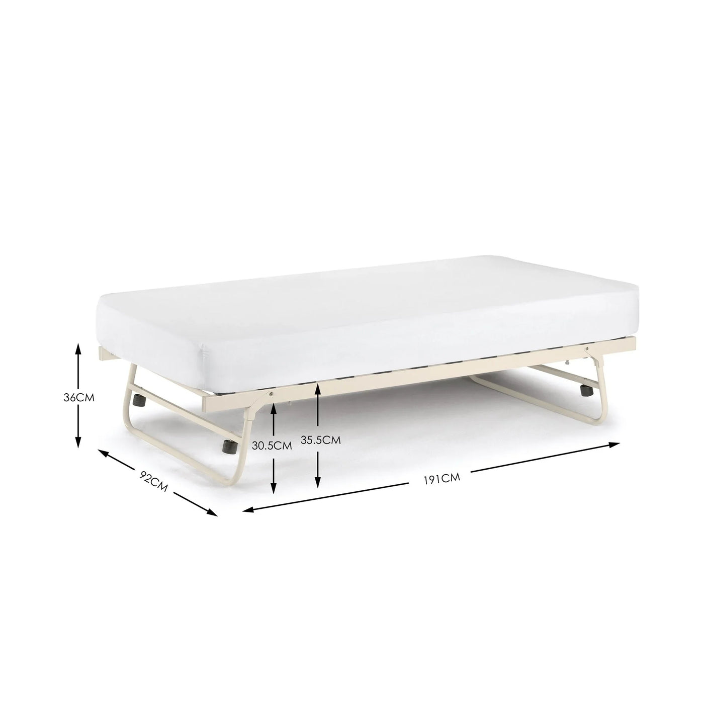 Versailles Underbed Trundle Only - White - VER003