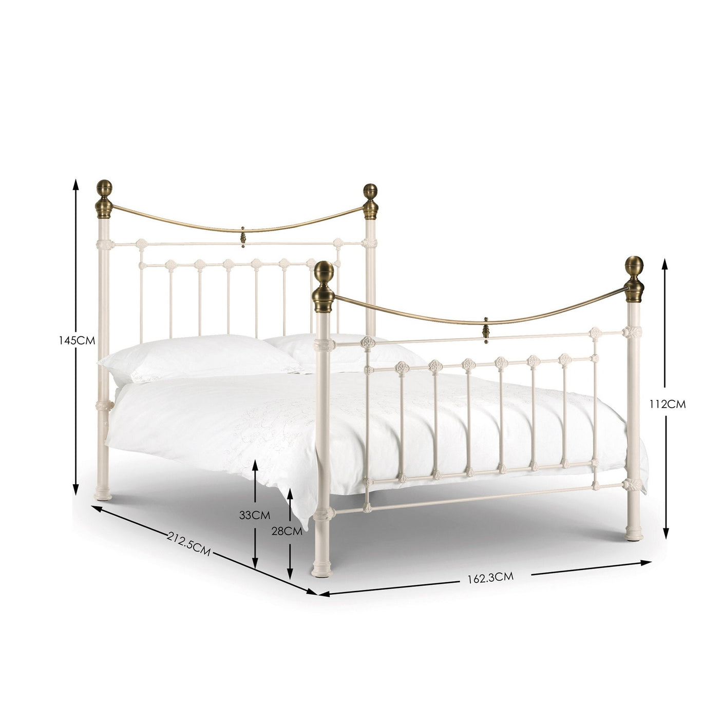 Victoria Bed - Black / Double - VIC005