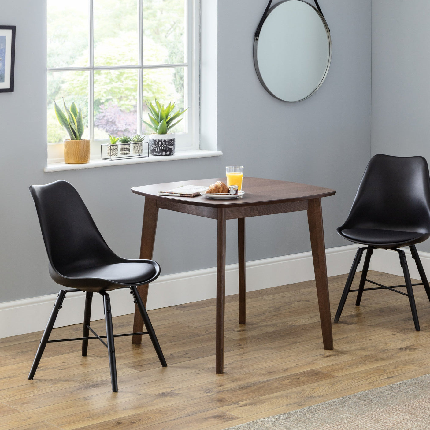 Lennox Square Table - Dark Brown - LEN001
